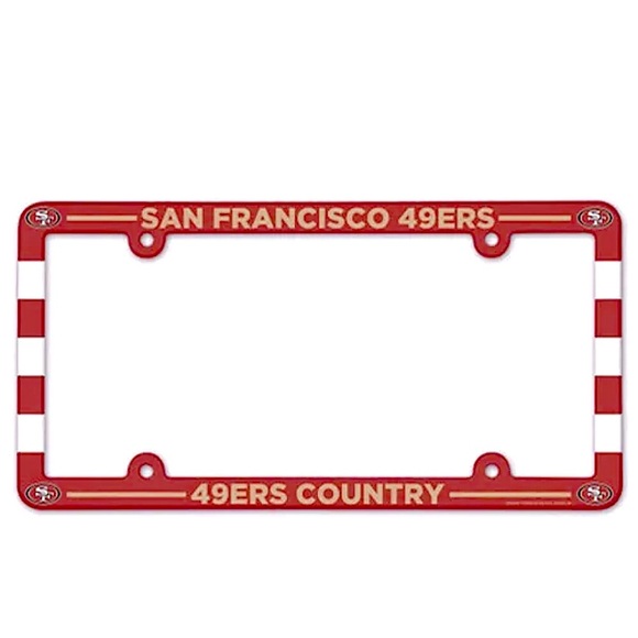 NFL 🏈 San Francisco 49ers Stadium Plastic License Plate Frame ❤️💛 - Picture 1 of 4